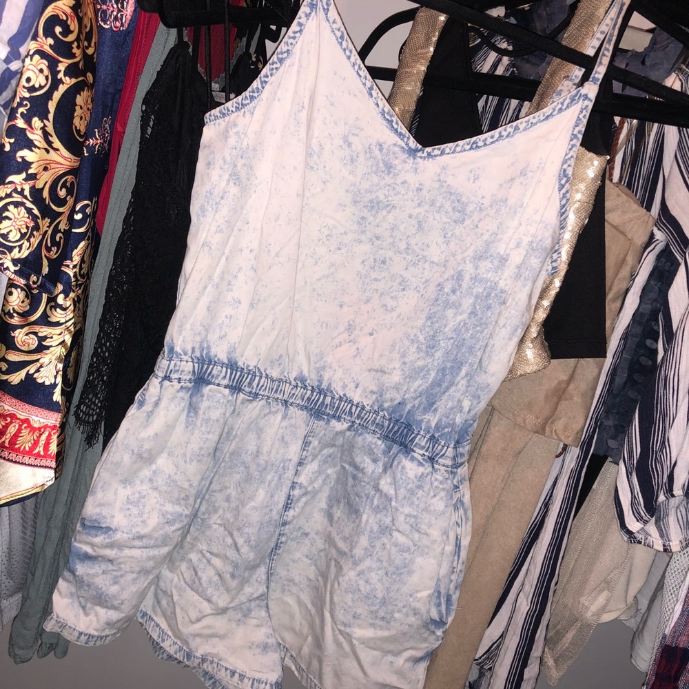 Super cute denim romper